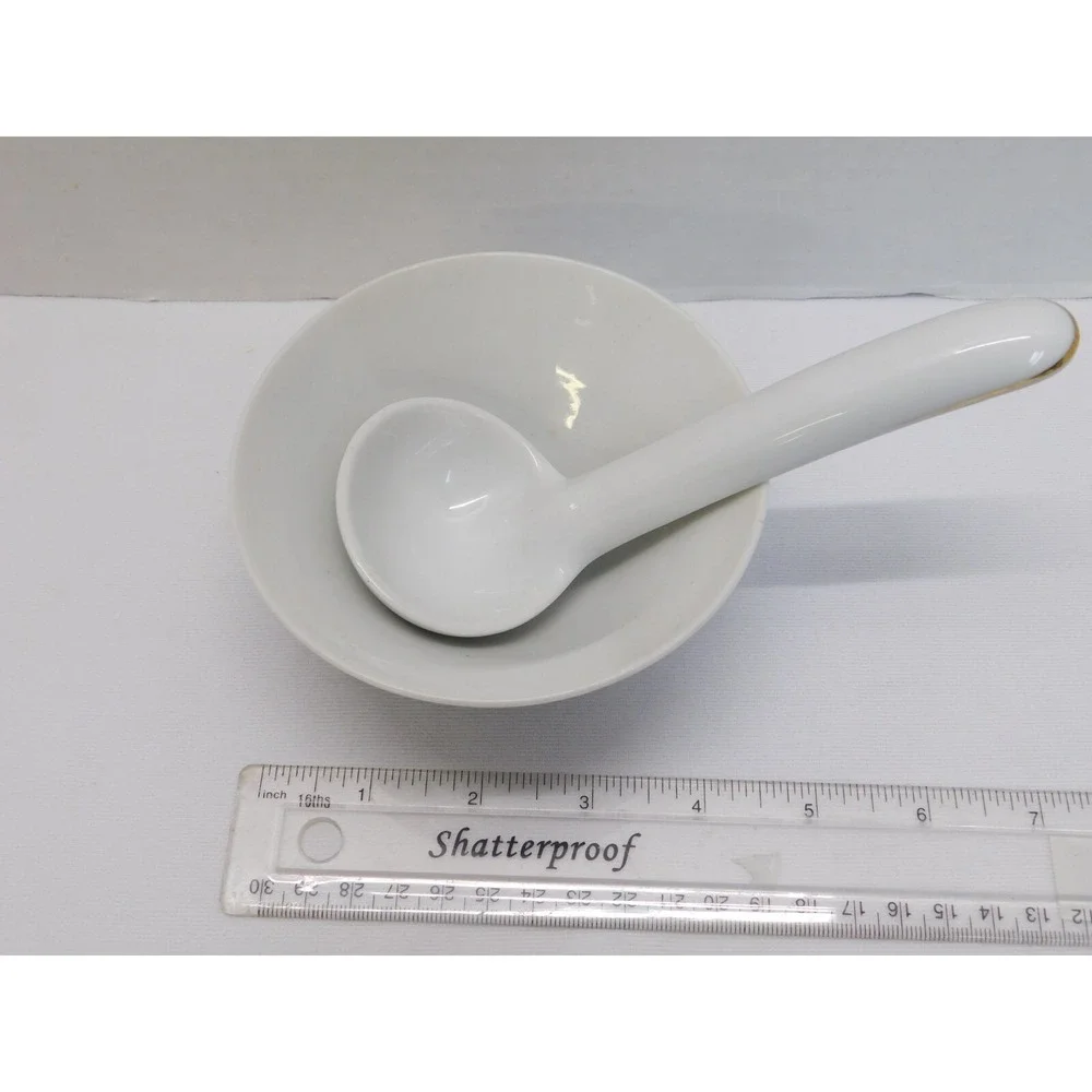 Vintage Oriental Soup Noodle Bowl and Spoon